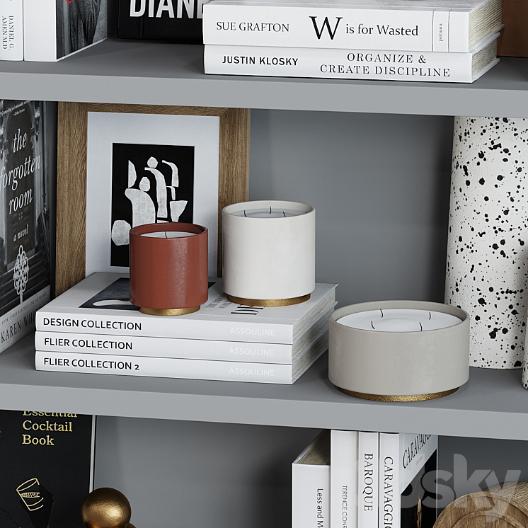Decor shelf set 15 3D Model Free