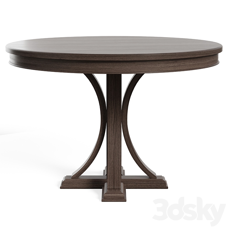 Helena Pedestal Dining Table 3DS Max Model - thumbnail 2