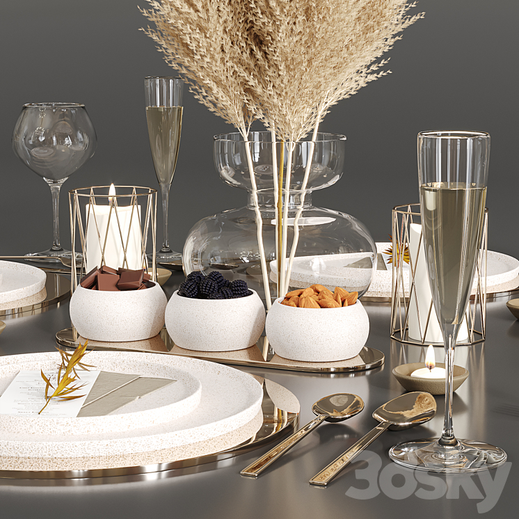 Table set 02 3D Model