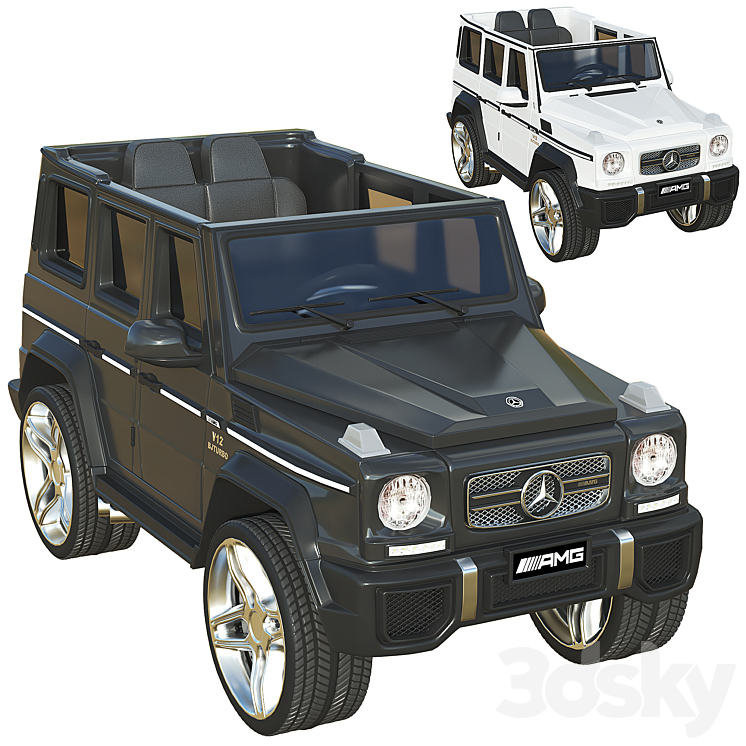Mercedes Toy 3DS Max Model - thumbnail 1