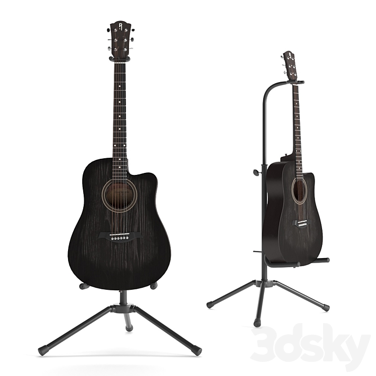 Rockdale Guitar 3DS Max Model - thumbnail 2
