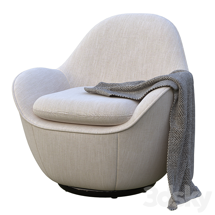 Swivel Chair Cupido by Eichholtz 3DS Max Model - thumbnail 1