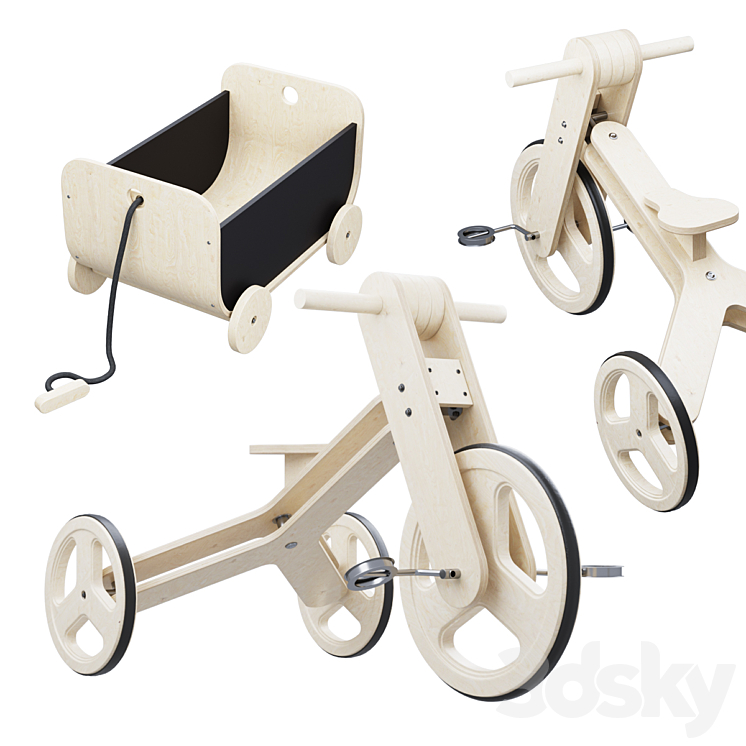 children bicycle 3DS Max - thumbnail 1
