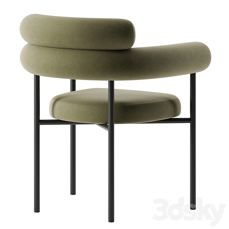 Portia Dining Chair by Nuevo 3DS Max Model - thumbnail 2
