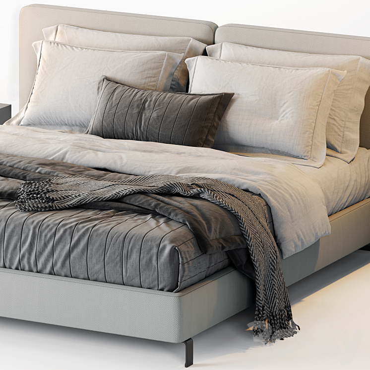 Minotti tatlin bed 3D Model