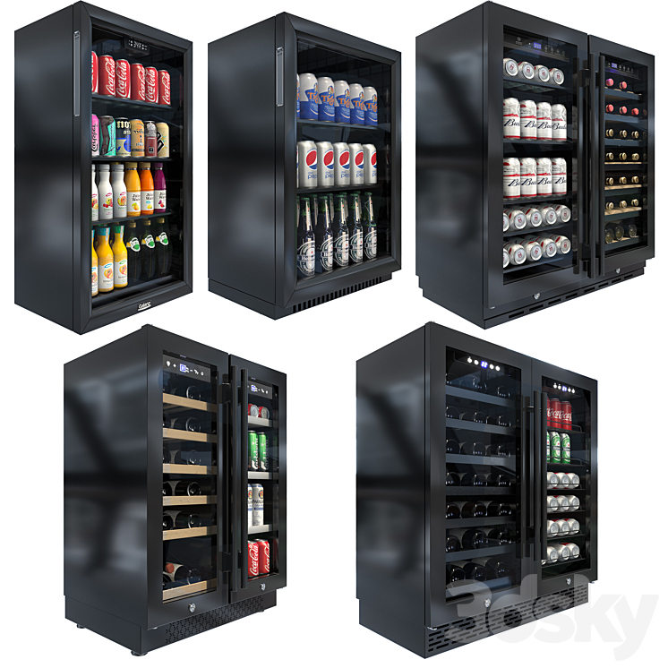 Wine and Beverage Refrigerators 3DS Max Model - thumbnail 2