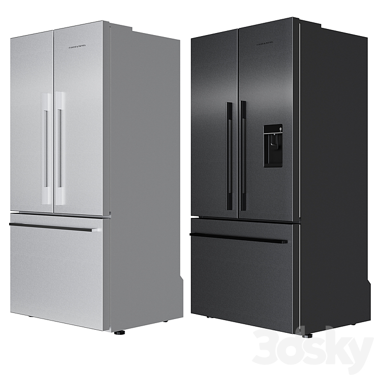 [3DSKY] Refrigerators Fisher & Paykel Set 2 3D Model NEW UPDATE 2023