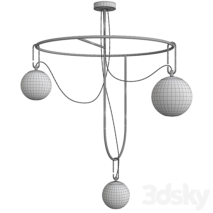 Nh s4 circular chandelier 3D Model Free