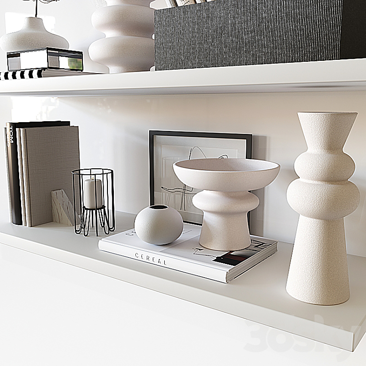 Decorative shelf hm 3D Model Free