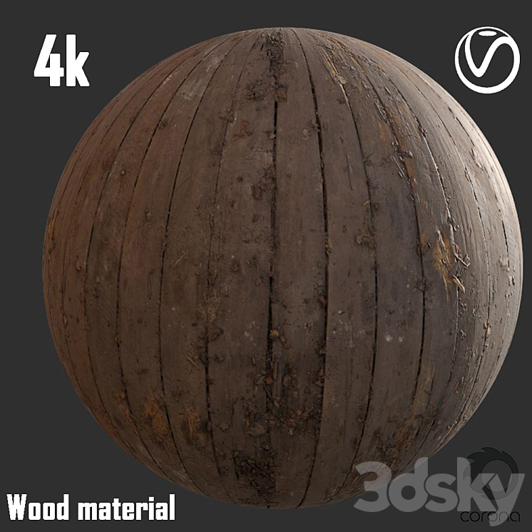 Old wood 3DS Max Model - thumbnail 1