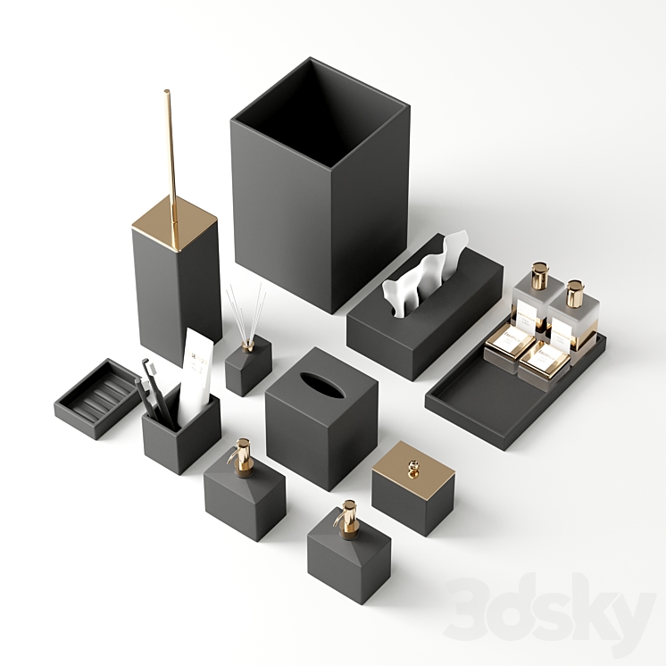 Bathroom Accessories MOOD BLACK 3DS Max Model - thumbnail 1