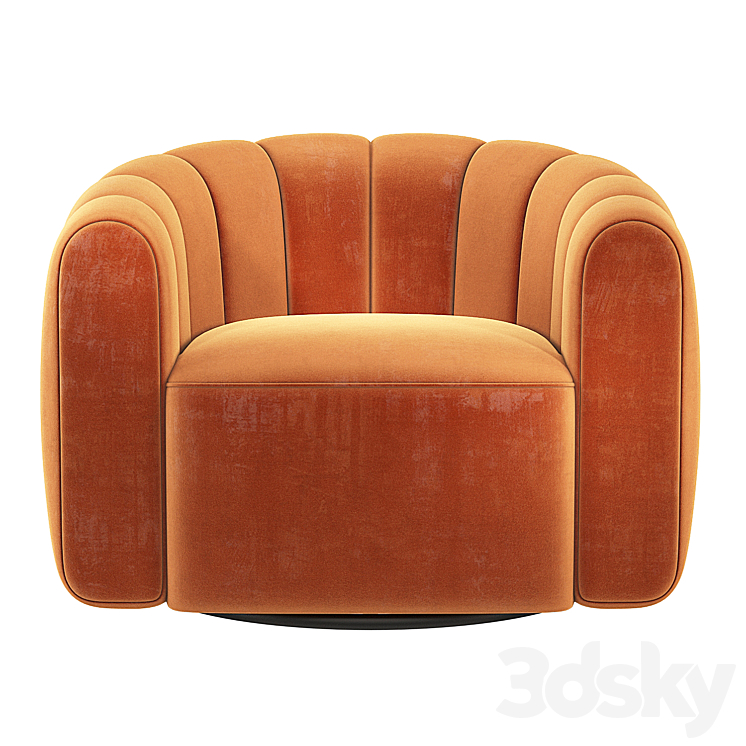 Fitz Russet Chair CB2 3DS Max - thumbnail 2