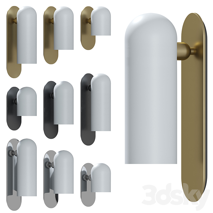 Wall sconces set ODYSSEY SCONCE by Schwung Home 3DS Max - thumbnail 1