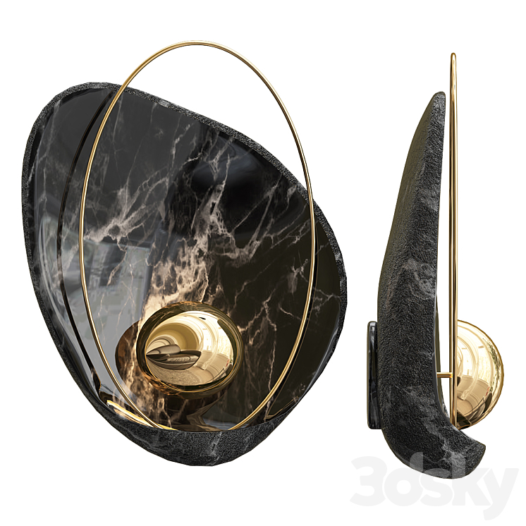 Ginger & Jagger Pearl WALL LAMP 3D Model