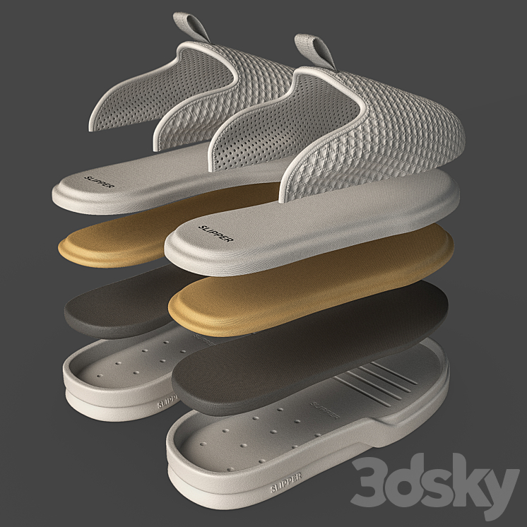 Slippers 3D Model Free