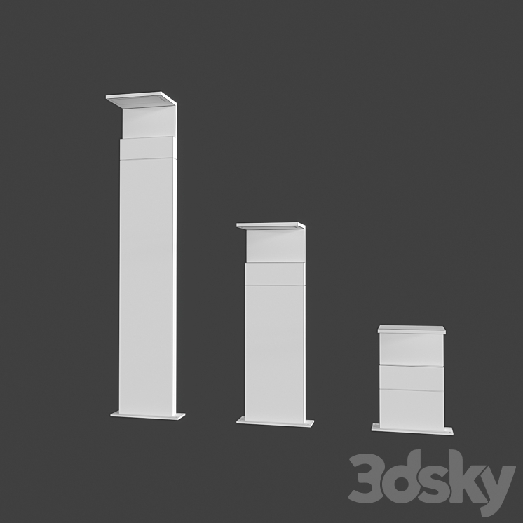 Street light set1 3D Model Free