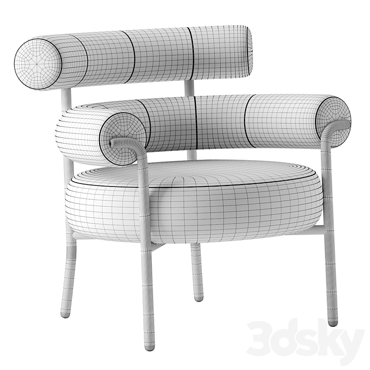 Olio armchair by Design By Them Arm chair 3D model