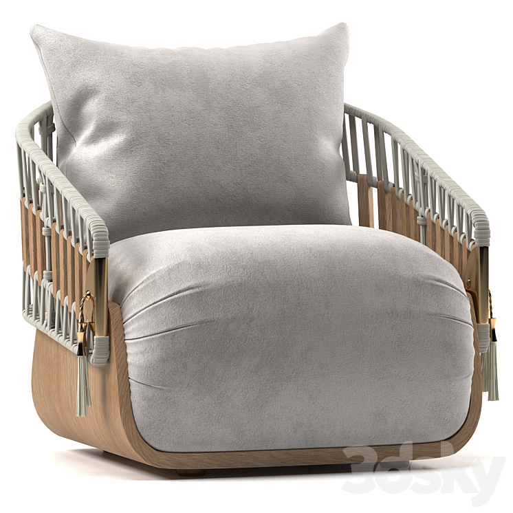 Kathryn armchair by Visionnaire 3DS Max - thumbnail 1