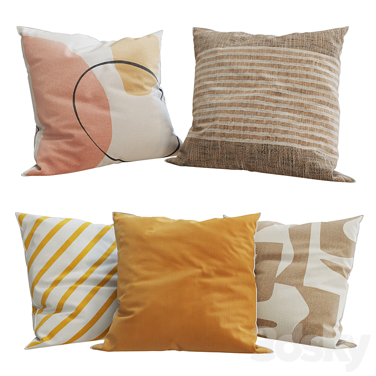 H&M Home – Decorative Pillows set 33 3D Model