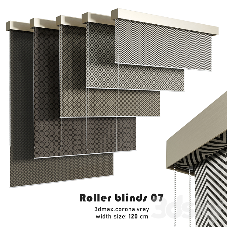 Roller blinds 07 3DS Max Model - thumbnail 1