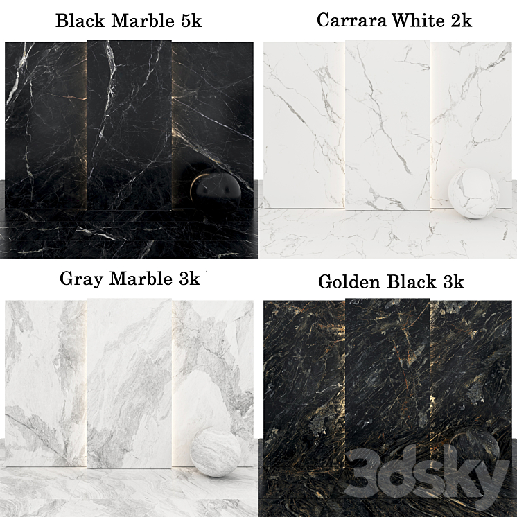 Collection Marble 23 3DS Max Model - thumbnail 2