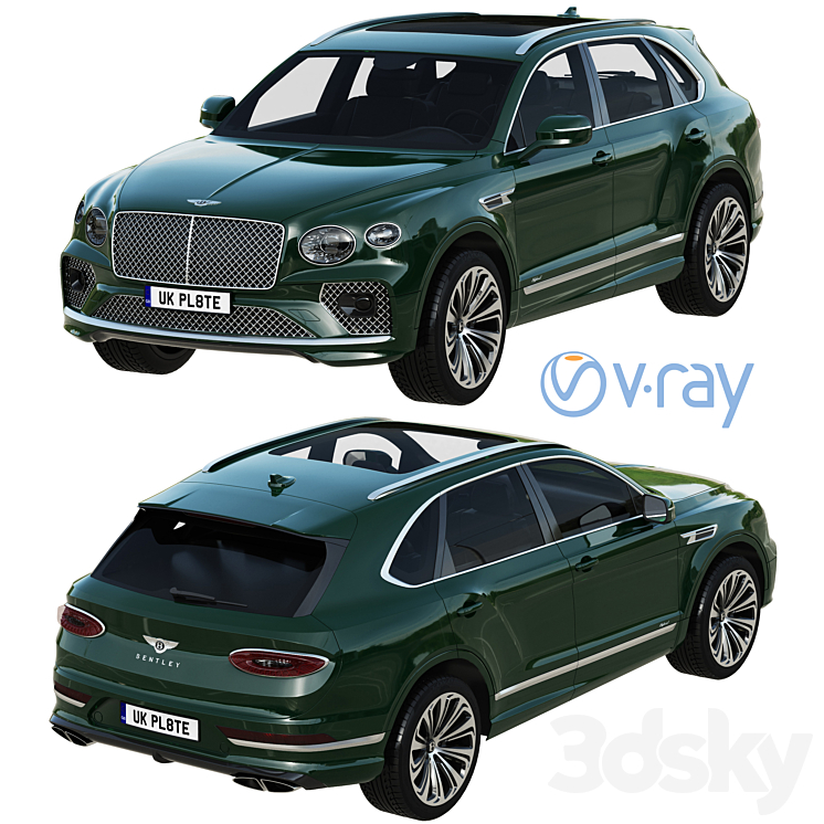 Bentley Bentayga Hybrid 2021 3DS Max Model - thumbnail 2