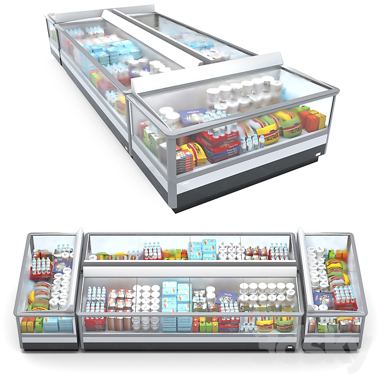 Refrigerated Display Cases 3D Model Free
