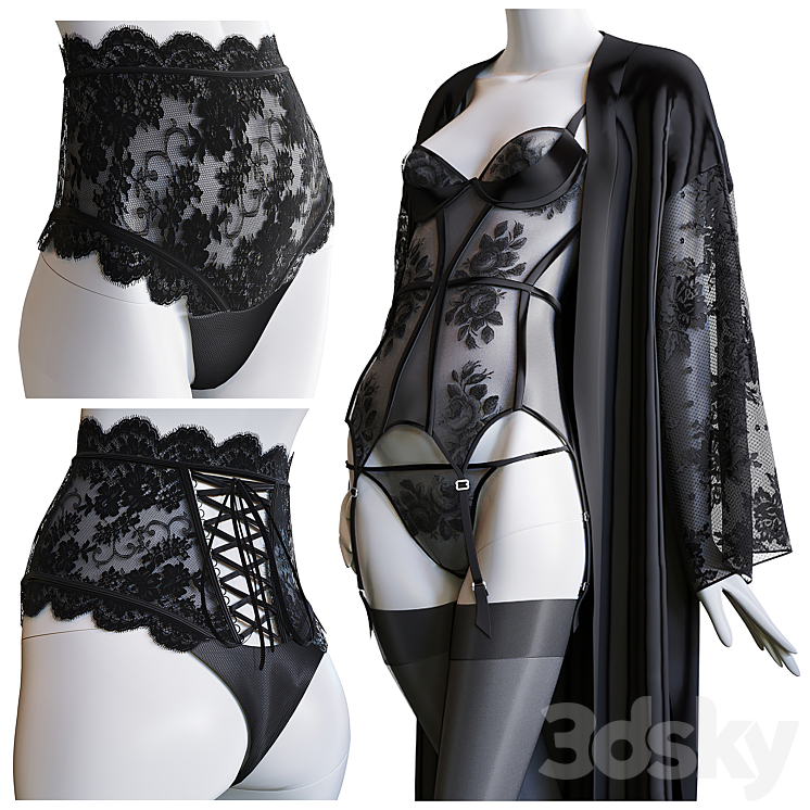 Shop underwear 02 3D Model Free