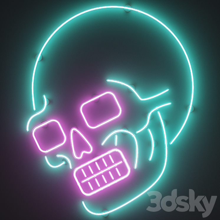 Neon Set 18 3D Model Free