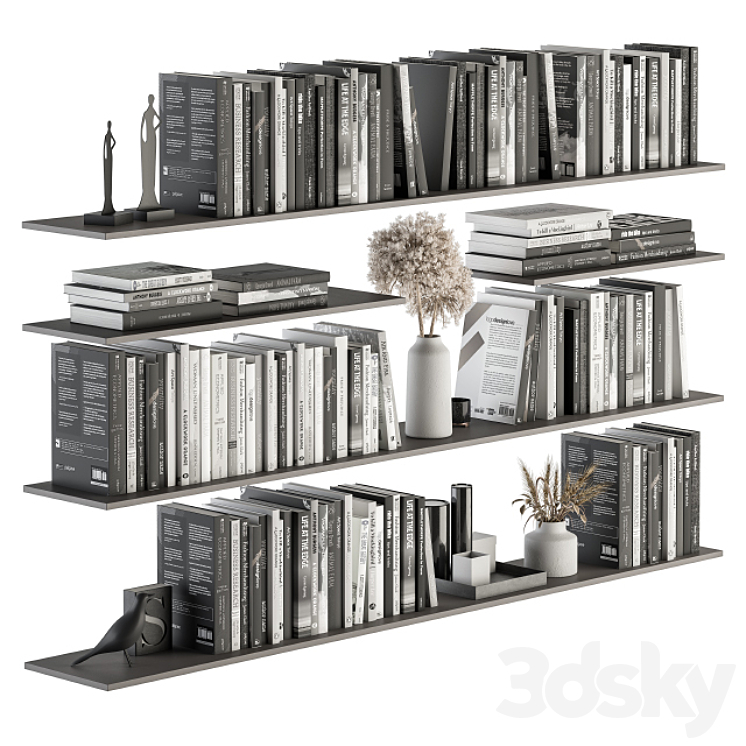 Decorative Set on Shelves and Decor objects – Set 07 3DS Max Model - thumbnail 1