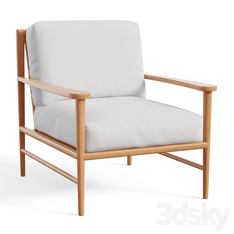 Beckett chair 3DS Max Model - thumbnail 1
