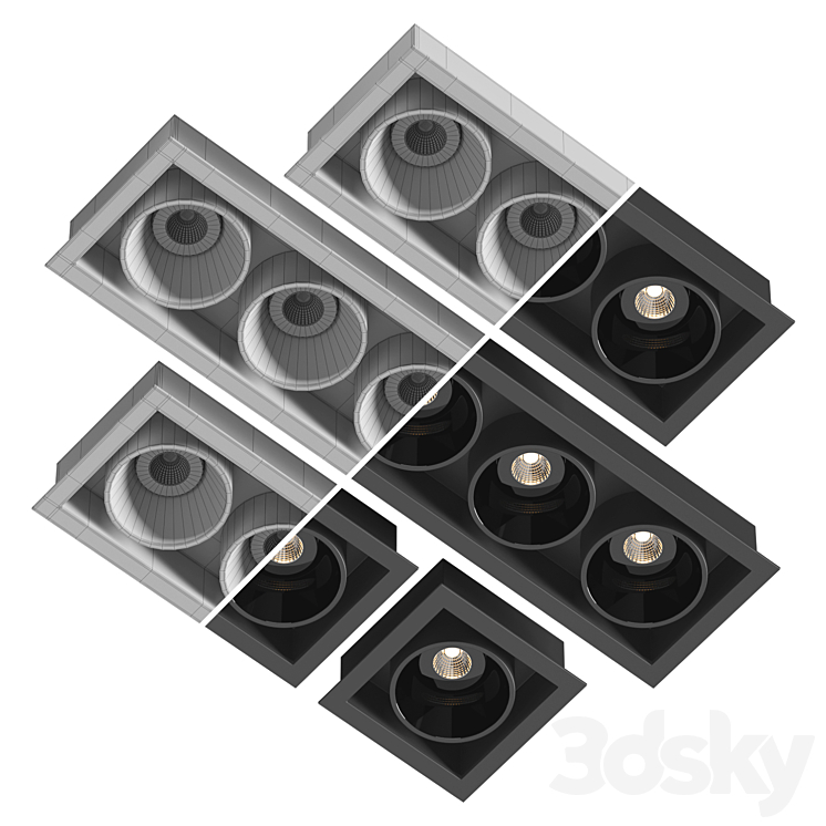 Arkos Light Set 02 3D Model Free