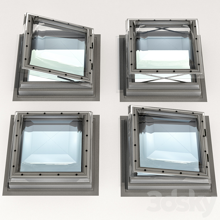 Roof window hatch aerator dormer attic skylights 3D Model