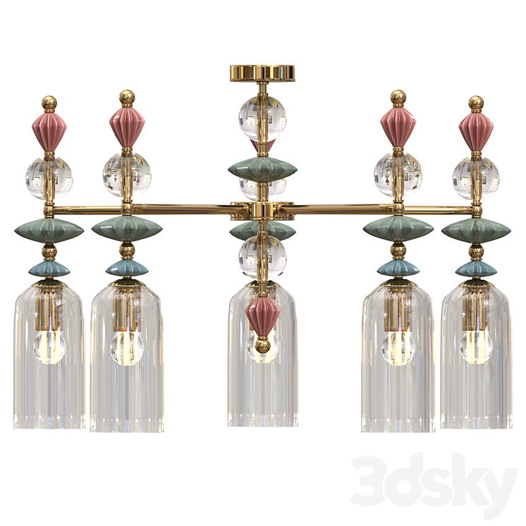 Ceiling chandelier Odeon Light Bizet 3D Model Free