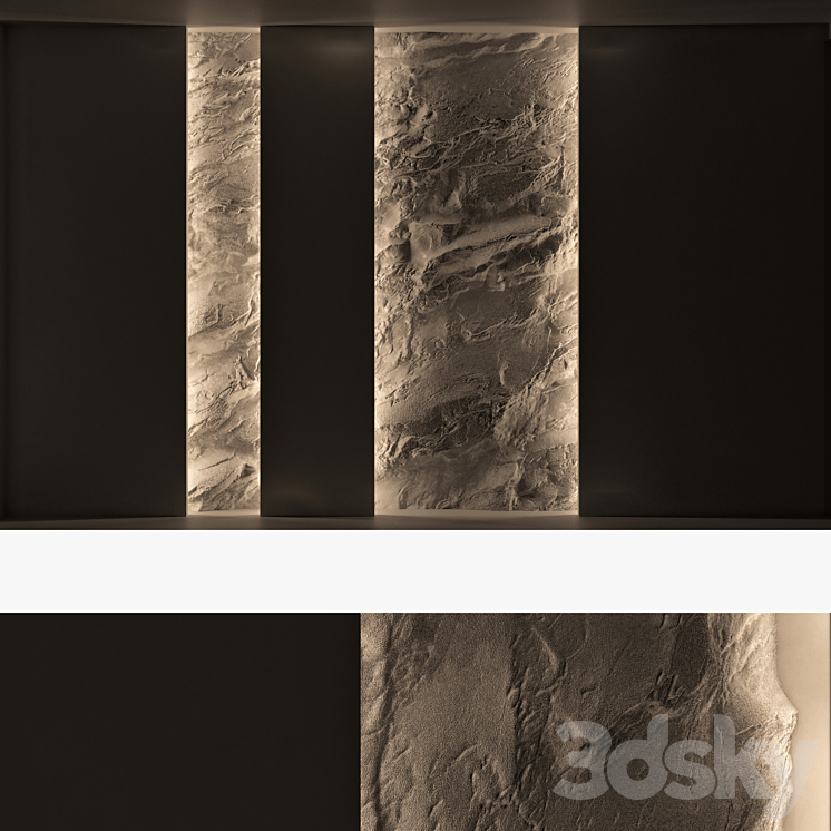 Decorative wall panel set 60 3DS Max Model - thumbnail 2