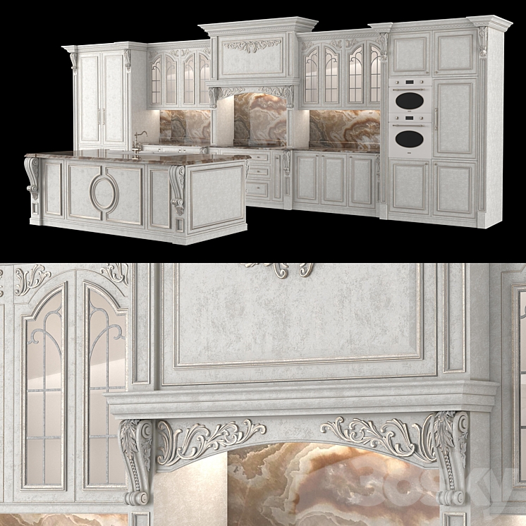 classical kitchen 3 3D Model