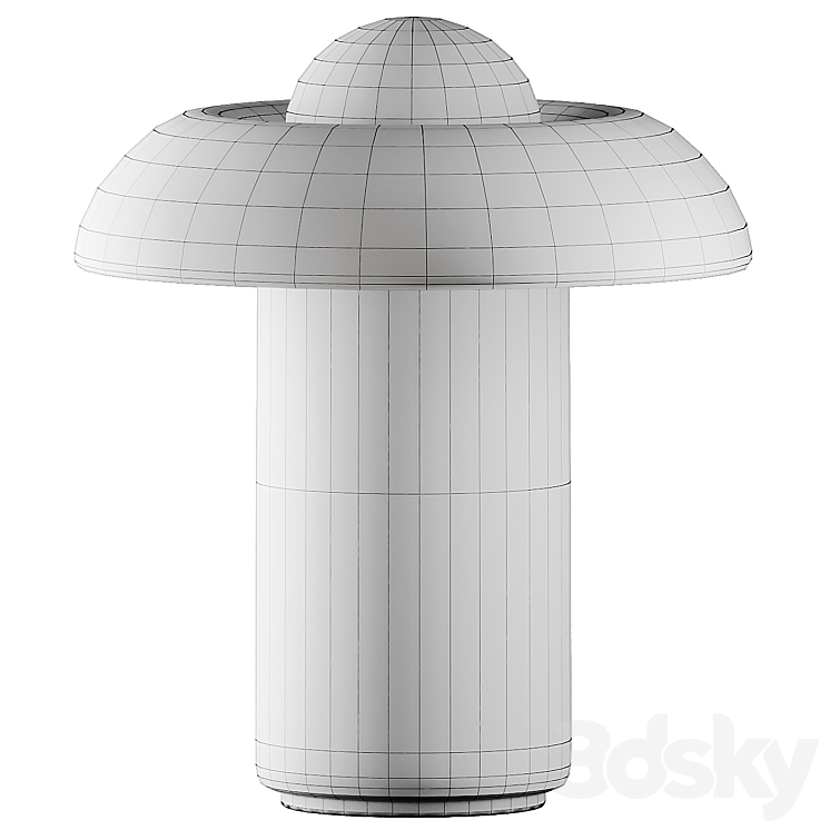 Nordic Table Lamp 3DS Max Model - thumbnail 2