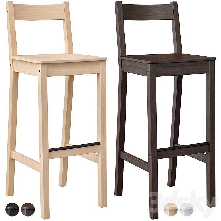 Nordviken Bar Chair Ikea Chair 3D model
