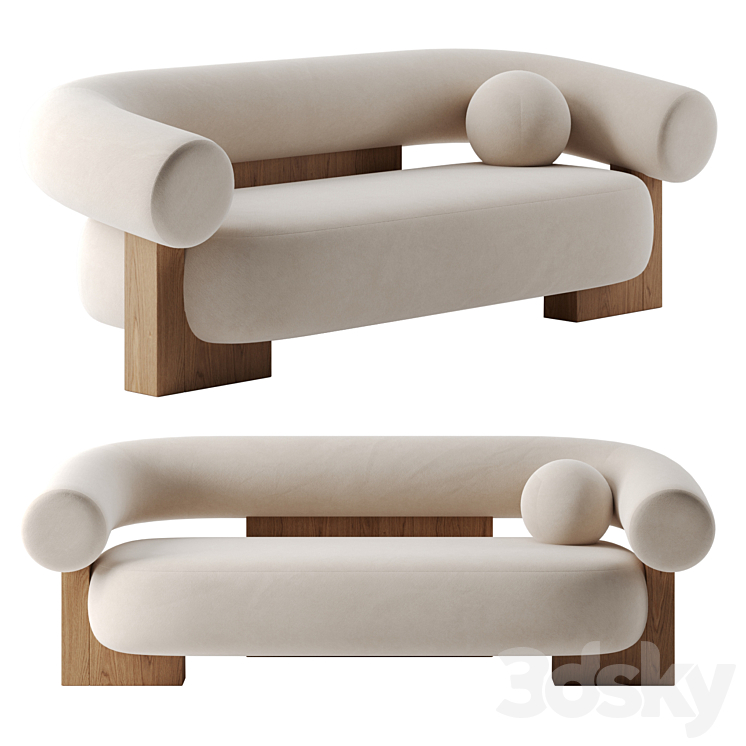 Cassete sofa by collector 3DS Max - thumbnail 1