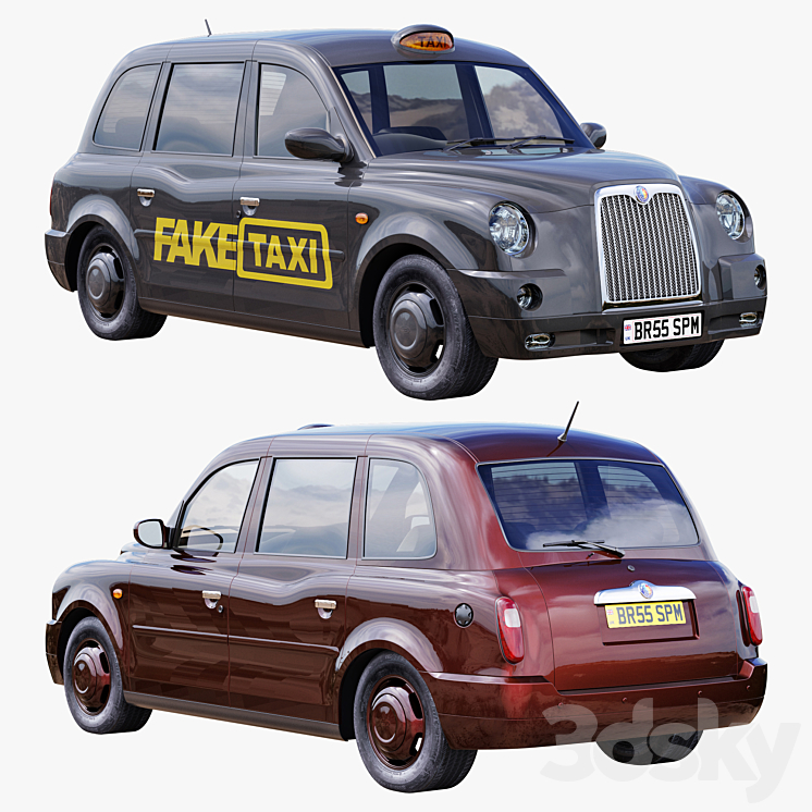 London taxi hackney carriage TX4 3DS Max Model - thumbnail 1