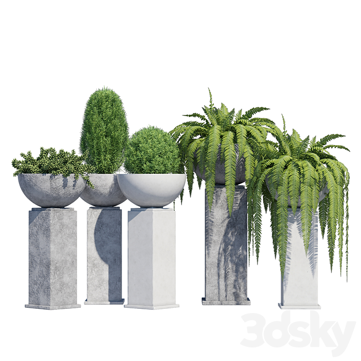 Modern planter 3DS Max Model - thumbnail 2