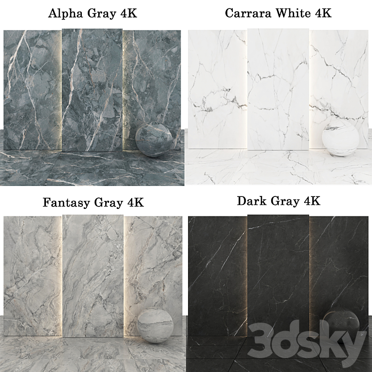 Collection Marble 28 3DS Max Model - thumbnail 2