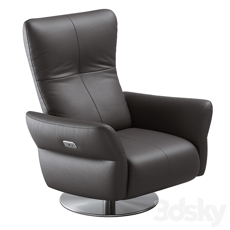 Reclining Armchair EgoItaliano Ozzy Recliner Chair 3DS Max Model - thumbnail 2