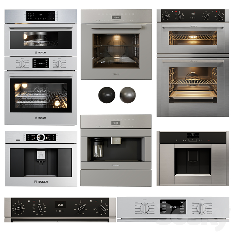Appliance collection bosch neff miele 3DS Max - thumbnail 2