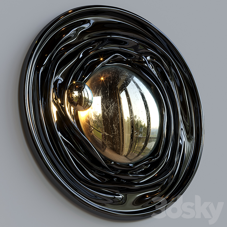 Light sculpture Vargov Design - Black gold (wall) 3D Model Free