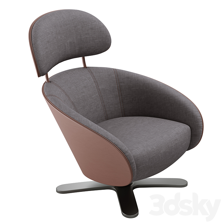 Armchair EgoItaliano Coconut Chair 3DS Max Model - thumbnail 2