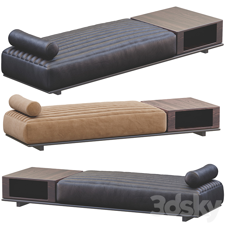 Chaise lounge roger by minotti 3DS Max - thumbnail 1