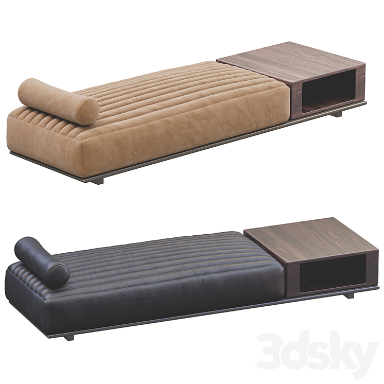 Chaise lounge roger by minotti 3DS Max - thumbnail 2