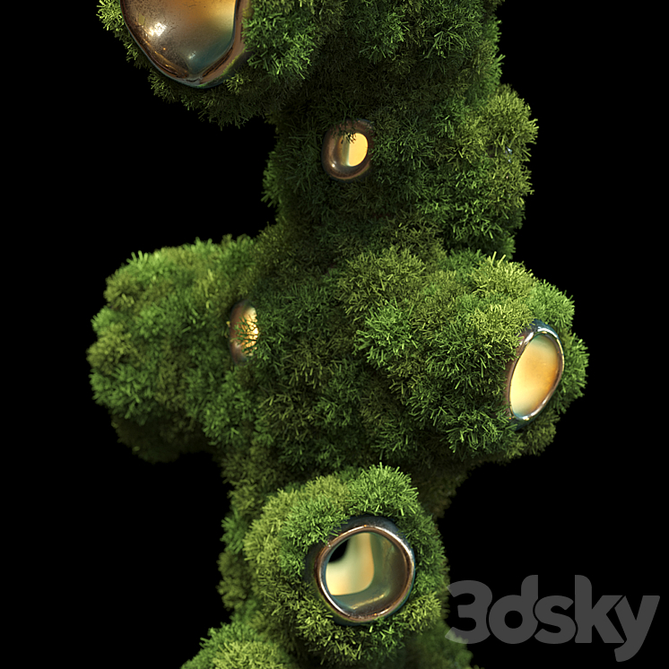 Backlit floor phytosculpture – Vargov Design 3DS Max Model - thumbnail 2