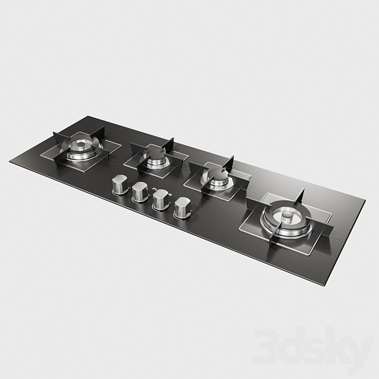 kitchen appliance set Fulgor Milano 3DS Max Model - thumbnail 2